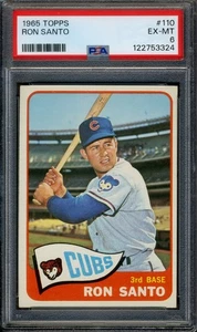 1965 Topps #110 Ron Santo PSA 6 EX-MT - Picture 1 of 2