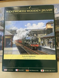 Wentworth Wooden Puzzle Seaforth Highlander Malcolm Root Train Whimsies HTF 250 - Picture 1 of 7
