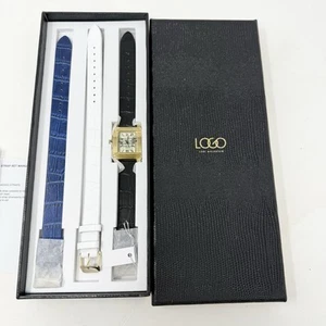 Logo By Lori Goldstein Watch with 3 Leather Bands New With Box Interchangeable - Picture 1 of 6