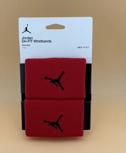 Nike Jordan Dri-Fit Pulseras Baloncesto Unisex Conjunto de 2 - Rojo/Negro - Imagen 1 de 4