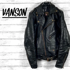Chaqueta Vanson Double Rider Negra Estilo Clásico Talla 36 Usada Auténtica Excelente JAPÓN - Imagen 1 de 24