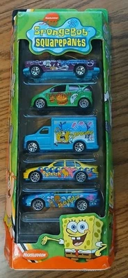 NOS Matchbox SpongeBob SquarePants Diecast Car 5-Pack • Unopened Gift Set - Image 1 of 4