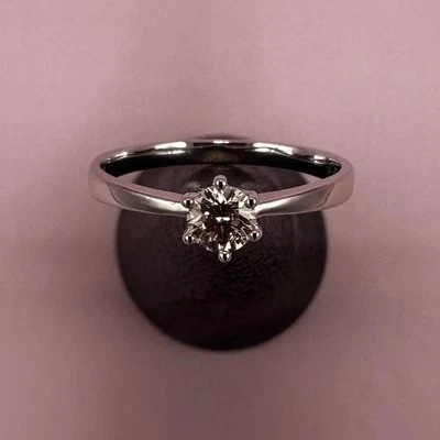 d‘oro Solitärring aus 14kt Weißgold mit Brillant - 0,25ct - klassisch & elegant - Bild 1 von 4