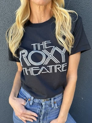 80s VINTAGE THE ROXY THEATRE SUNSET BLVD. WEST HOLLYWOOD ROCK VENUE T-SHIRT SZ S - Image 1 of 4