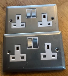 2 X GEBÜRSTETES CHROM DOPPELSTECKSCHLÜSSEL OHNE SCHRAUBEN - Bild 1 von 1