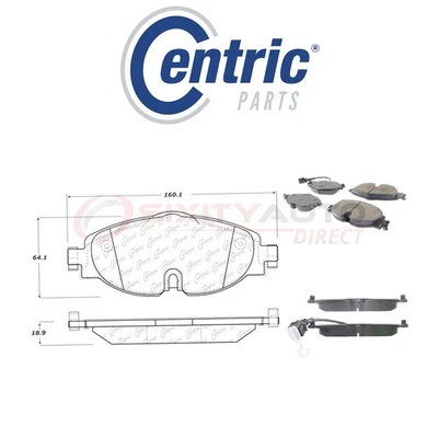 Centric Ceramic Disc Brake Pads w Shims for 2015-2018 Audi A3 Quattro 2.0L bx Foto 1 de 4