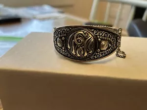 braccialetto vittoriano con cerniera in argento sterling - Foto 1 di 6