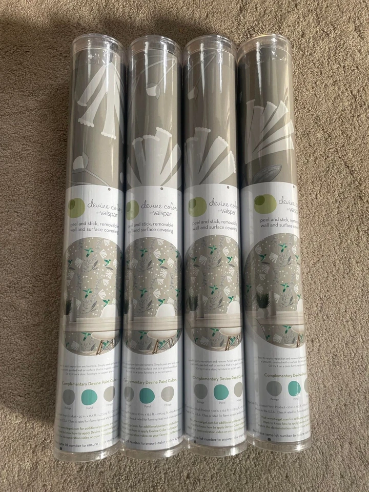 Valspar Devine Color Peel N Stick Wallpaper - Pack of 4 - HU310