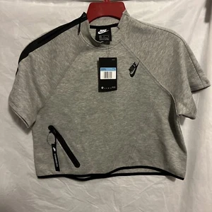 Nike NSW Tech Fleece Women's Medium Crop Top ACG NRG Off White Retro CD4207-063 - Picture 1 of 7