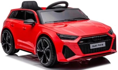 Audi RS 6 ,Ledersitz, Eva Räder Kinderauto Kinderfahrzeug Kinder Elektroauto rot - Bild 1 von 3