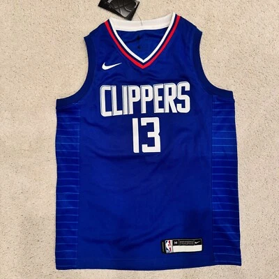 Nike YOUTH Los Angeles Clippers Paul George #13 Blue Authentic NBA JERSEY Medium - Image 1 of 4