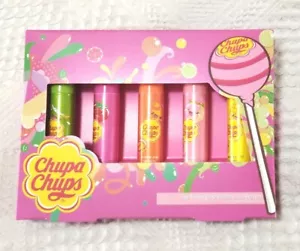 CHUPA CHUPS SET 5 BURROCACAO FRUTTA balsamo labbra burro cacao lip balm lipbalm - Foto 1 di 3
