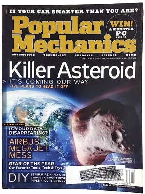 2006 Popular Mechanics Magazine Dec Killer Asteroid Coming, Air Bus Mega-Jet - Image 1 of 2