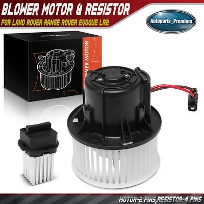 Комплект из 2 двигателей и резисторов вентилятора отопителя и кондиционера для Land Rover Range Rover Evoque LR2 - Изображение 1 из 4