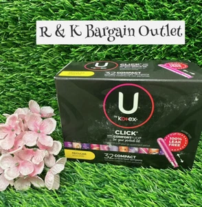 U By Kotex Click With Comfort Flex Your Perfect Fit Tampons Regular 32 Ct. - Picture 1 of 1