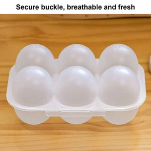 6 Grid Refrigerator Egg Holder Keeper Carrier Clear Tray Storage Container - Picture 1 of 12
