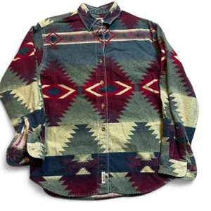 Vintage Woolrich Aztec Button Up Shirt Mens Small Southwestern Collared Outdoor - Picture 1 of 3