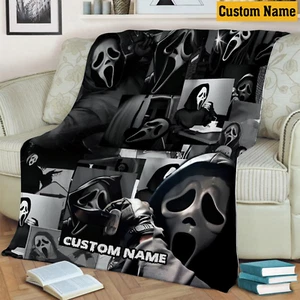 Personalized Love Ghostface Horror Scream No You Hang Up Sofa BLANKET Best Price - Picture 1 of 4