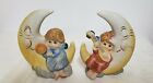 Frankel Figurine  Young Angles Resting In The Curve Of The Moon Lot Of Two