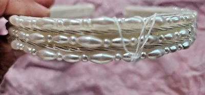 Flower Girl or baby  small Pearl Headband - Изображение 1 из 4