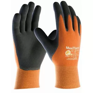 Guanti da lavoro MaxiTherm 30-201 rivestiti di palma inverno termico temperatura fredda arancione - Foto 1 di 2