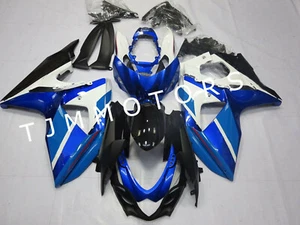 For GSXR1000 09-16 White Blue ABS Injection Mold Bodywork Fairing Kit Plastic - Imagen 1 de 4