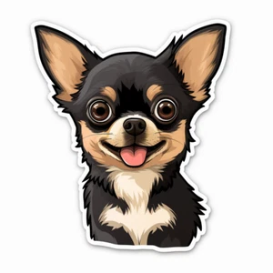 7X Autoaufkleber Sticker Niedlicher Chihuahua Aufkleber - Picture 1 of 1