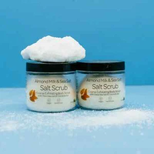 Mandelmilch & Meersalz Totes Meer Salz Körperpeeling 220 g natürliches Peeling - Bild 1 von 1