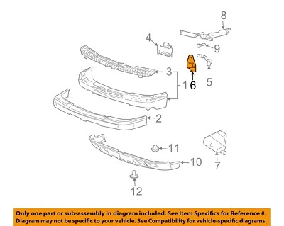 Componentes de parachoques delantero GM OEM 03-07 Avalanche 1500 - soporte lateral 15059688 Foto 1 de 2