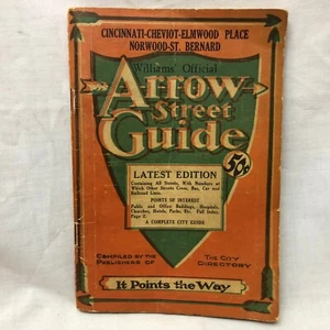 Folleto Arrow Street Guide 1946 vintage Cincinnati Ohio - Imagen 1 de 15