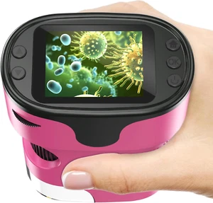 1000X Handheld Microscope for Kids 4K 2.0" Screen Rechargeable Mini Pocket Digit - Picture 1 of 10