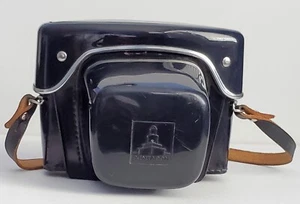 VINTAGE PENTAGON BLACK LEATHER CAMERA CASE - Picture 1 of 7