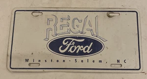Targa Targa Auto Vintage Regal Ford Winston Salem nc Metallo! - Foto 1 di 2