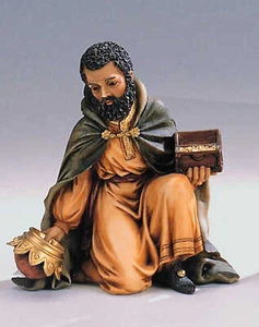 Bg Nativity Melchior M. Gold Color 16x12x17 CM for Scene 21 Faro Italy - Picture 1 of 1
