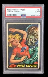 1962 mars attacks #21 prize captive; the franchise card PSA 2 (SOLID CENTERING) - Picture 1 of 2