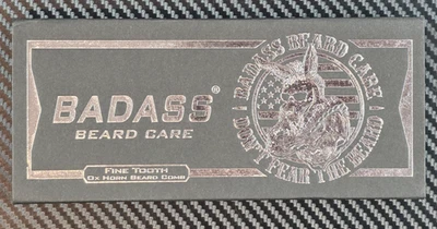 Peine para barba de cuerno de buey y columna de madera dura premium fina Badass *Leer Foto 1 de 4