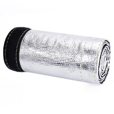 2M Roll Metallic Heat Shield Thermal Sleeve Insulated Wire Hose Protective Cover - Image 1 of 4