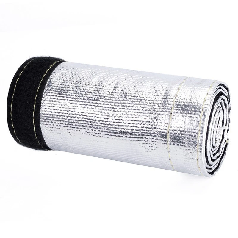 2M Roll Metallic Heat Shield Thermal Sleeve Insulated Wire Hose Protective Cover - Image 1 of 4