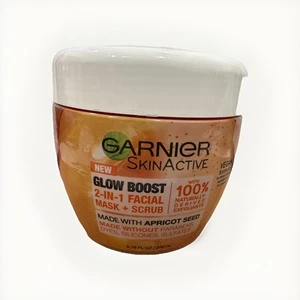Nuovo Garnier SkinActive Glow Boost 2 in 1 maschera viso e scrub, 6,76 fl oz - Foto 1 di 3