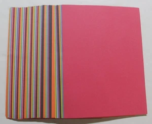 Posten Vintage 9" x 12" farbige Kartonpapiere: 9 Farben, 96 Blatt (841) - Bild 1 von 10