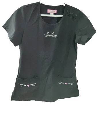 Медицинские скрабы Koi от Kathy Peterson Black Cat Meow размер Small - Изображение 1 из 4