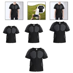 Kids Anti Impact Compression Shirt for Football Practice with EVA Padding - Picture 1 of 25