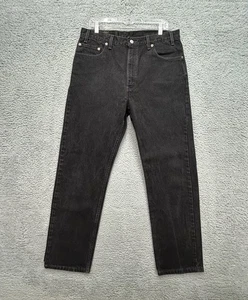 Vintage Levis 505 Jeans Herren 36x32 (35x31) schwarz normal gerades Bein 90er Made USA - Bild 1 von 15