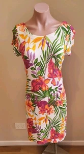 TOMMY BAHAMA Elegant Designer Dress Good Condition Washable Size M fit 10-12 - Picture 1 of 9