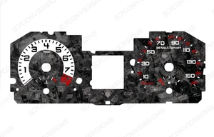 Renault Clio RS200 White Forged Carbon Dial Cards Gauges - Picture 1 of 1