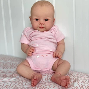 19inch Gift Toddler Soft Cloth Body Handmade Doll Lifelike Reborn Baby Kids - Picture 1 of 5