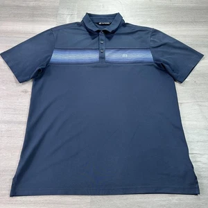 Camisa Polo Travis Mathew Para Hombre Grande Azul Marino Pecho Rayas Golf Rendimiento Elastizada - Imagen 1 de 9