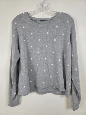 Espléndido Suéter Mujer Pequeño Gris Estrella Pullover Salón Suave Ligero Top Foto 1 de 4