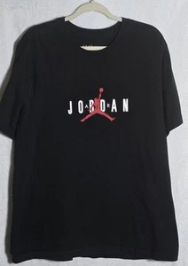 Jordan Shirt Mens Adult XXL Black Spell Out Logo Basketball Jumpman Athletic - Picture 1 of 5