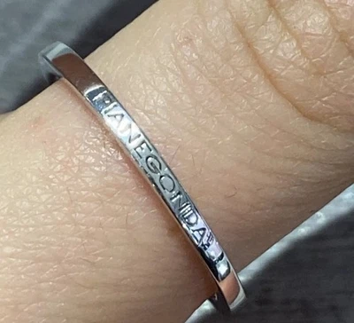 Anillo de plata esterlina 925 PIANEGONDA diseñador delicado banda talla O 1/2 Foto 1 de 4